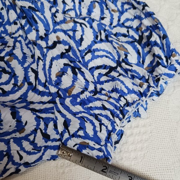 Croft & Barrow Women's Blue & White Short Sleeve Blouse/ Top size 1X - Picture 5 of 9